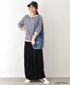 and quarter｜ボーダー7分袖Tシャツ [[MA-057]][C]