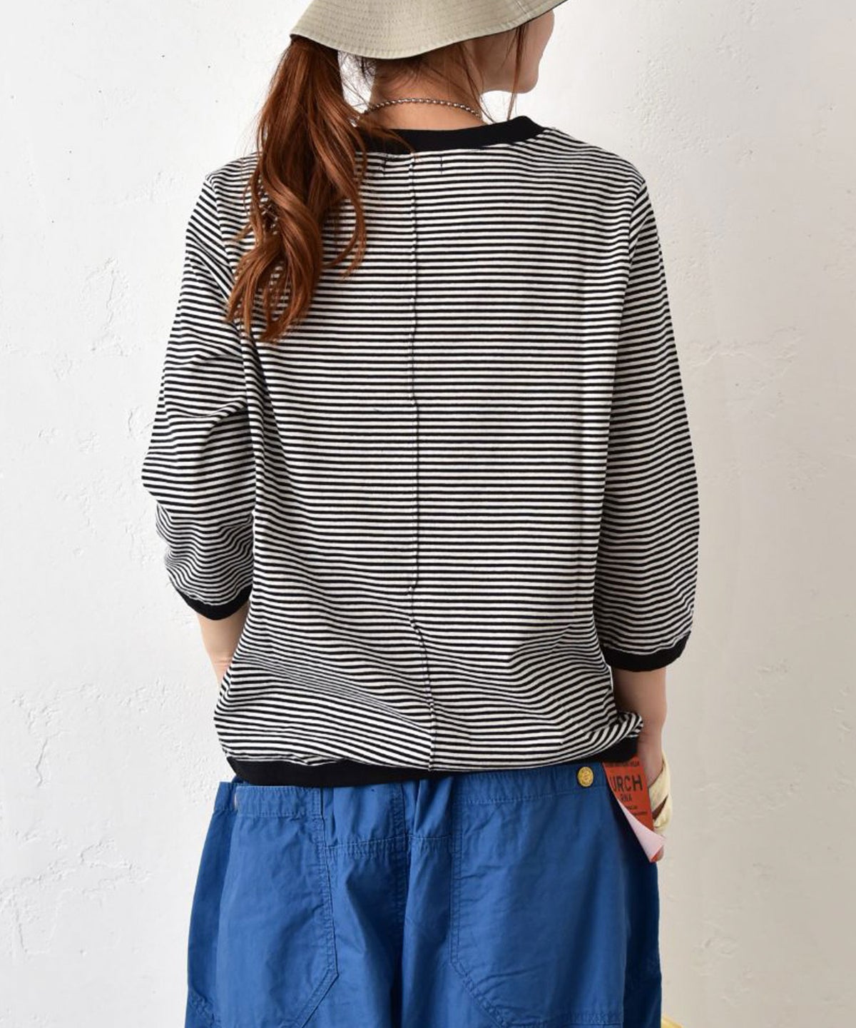 and quarter｜ボーダー7分袖Tシャツ [[MA-057]][C]