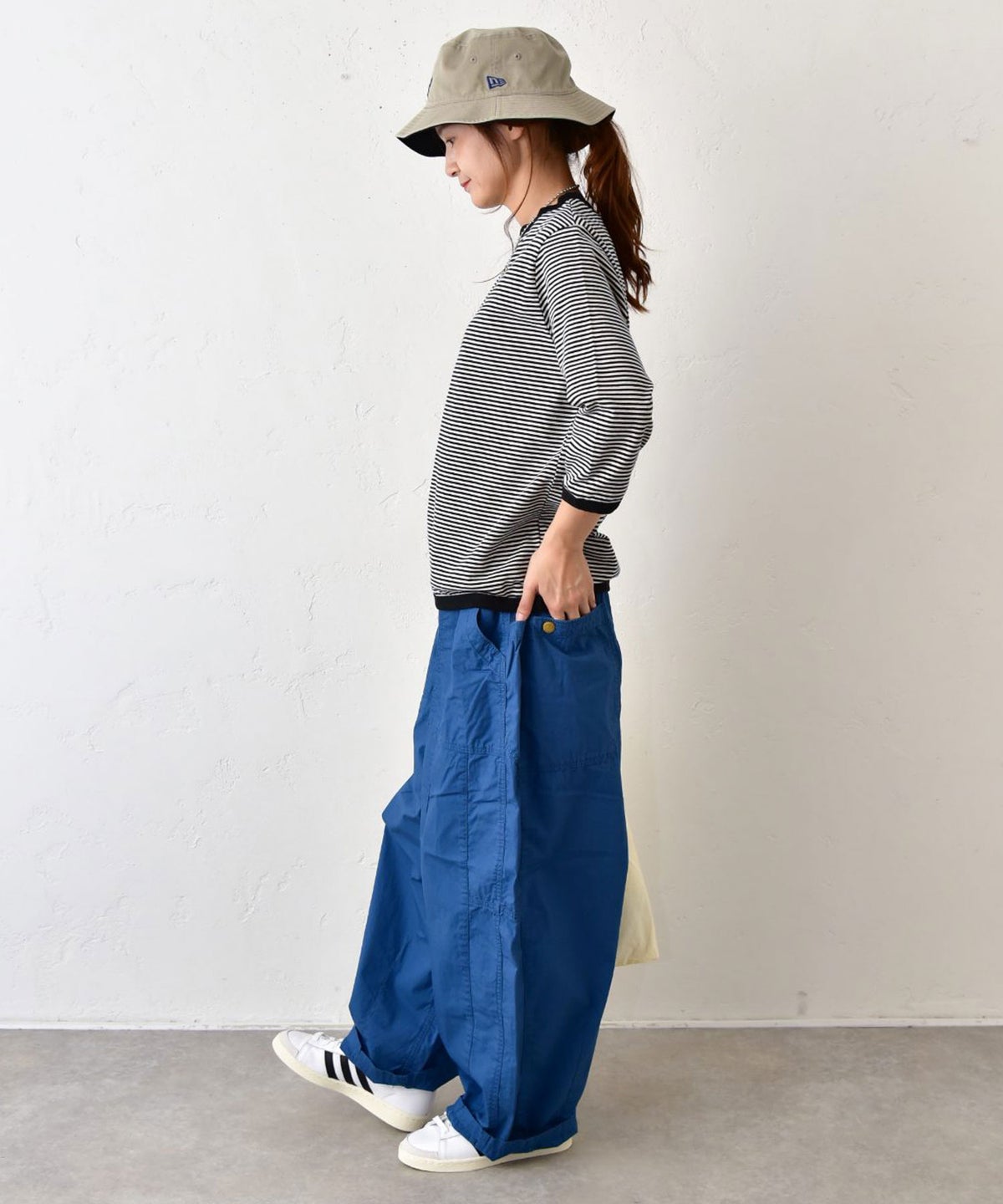 and quarter｜ボーダー7分袖Tシャツ [[MA-057]][C]
