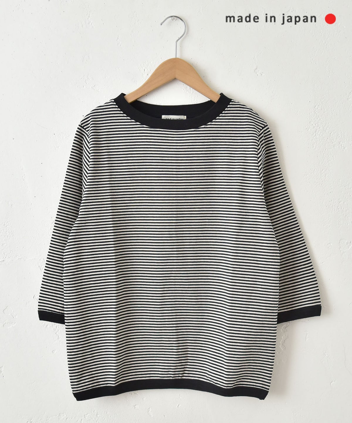 and quarter｜ボーダー7分袖Tシャツ [[MA-057]][C]