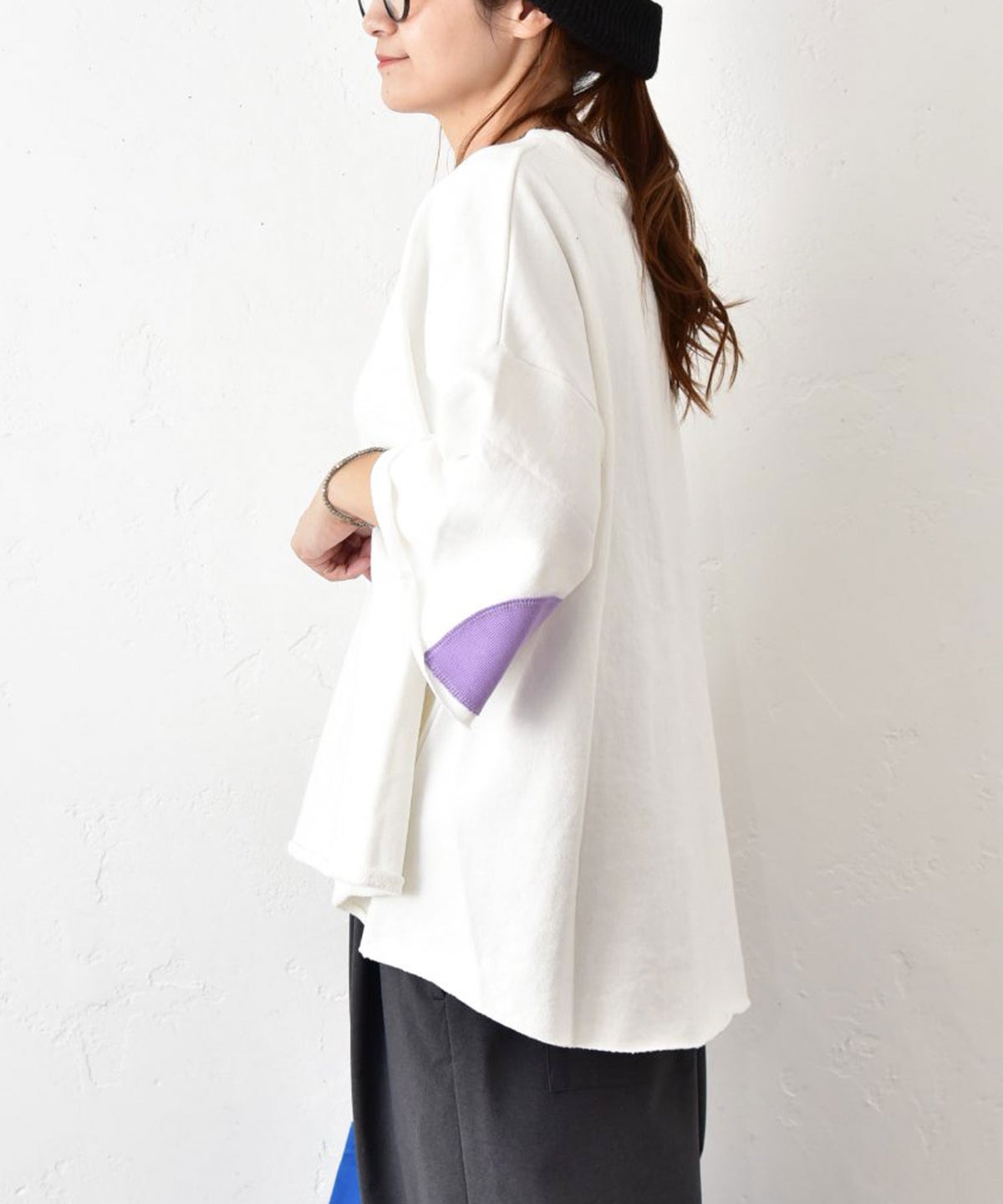 Our.｜エルボーパッチ付き5分袖スウェット [[C-9074]][C]
