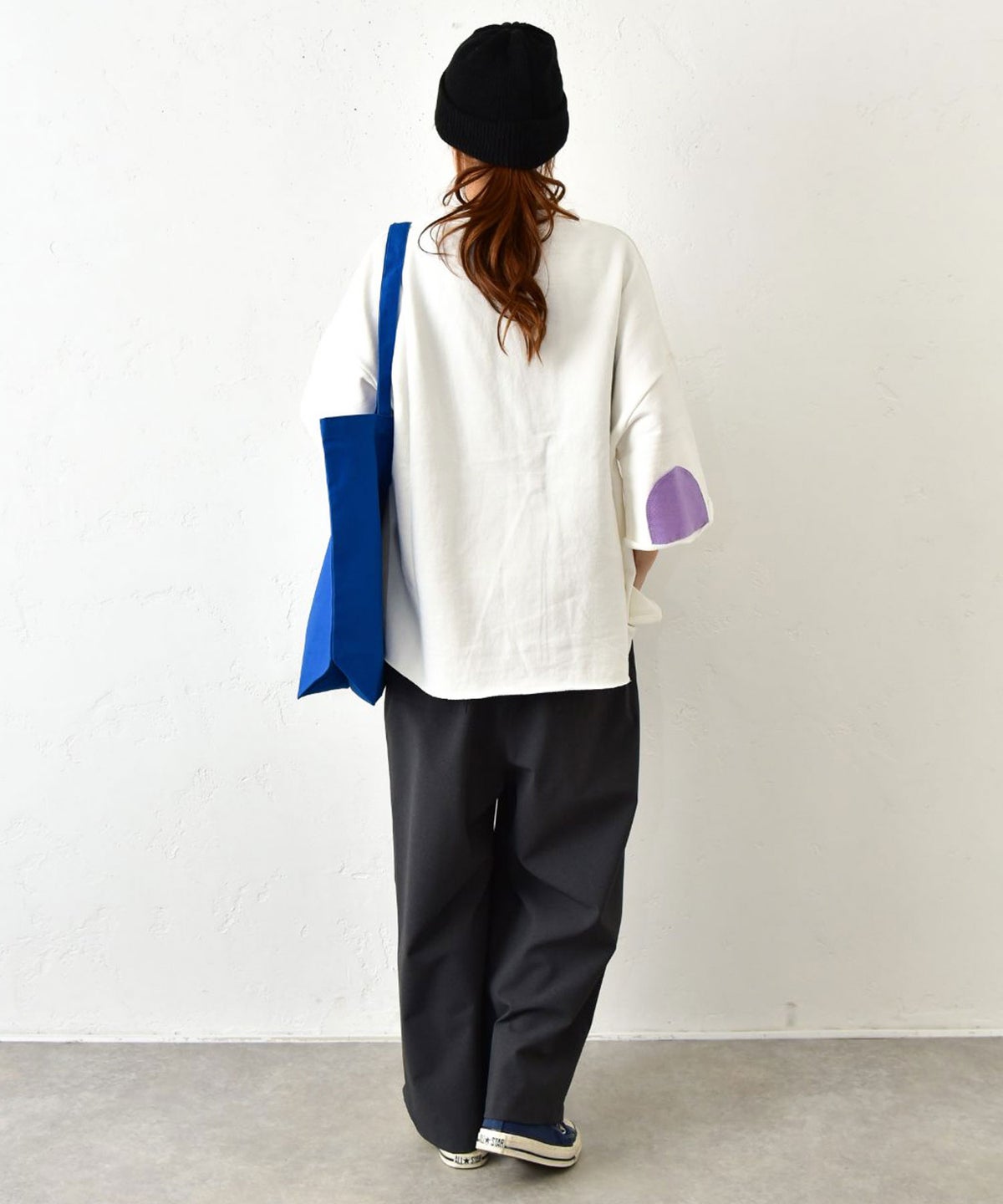 Our.｜エルボーパッチ付き5分袖スウェット [[C-9074]][C]