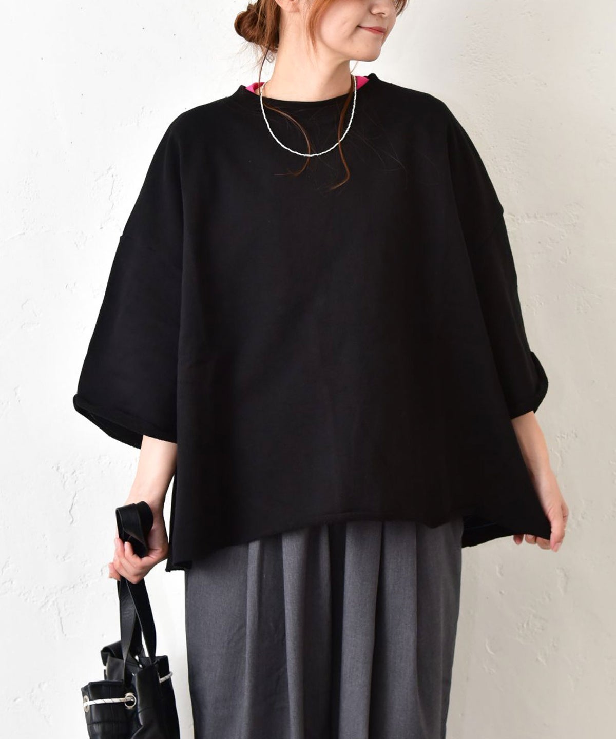 Our.｜エルボーパッチ付き5分袖スウェット [[C-9074]][C]