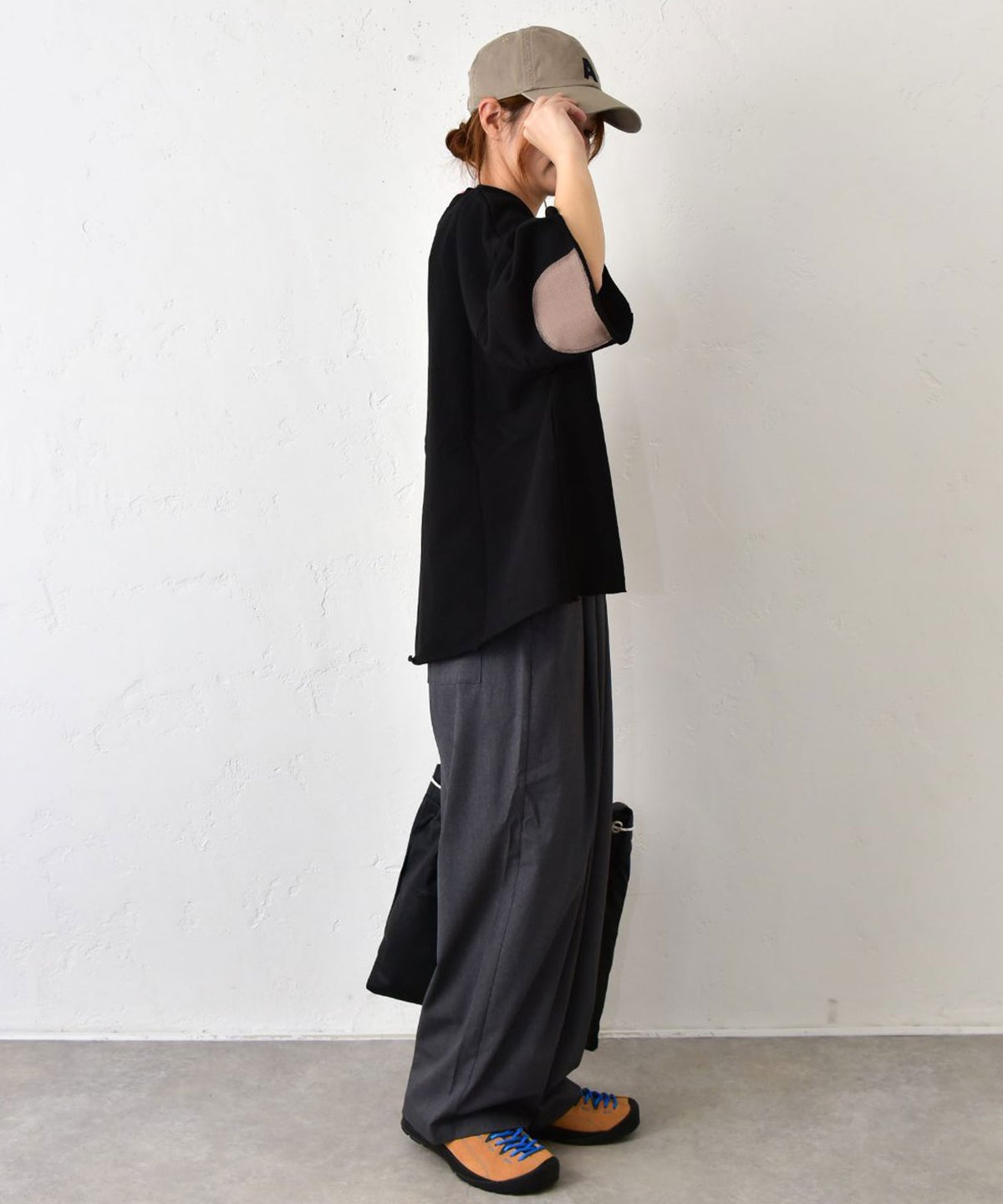 Our.｜エルボーパッチ付き5分袖スウェット [[C-9074]][C]