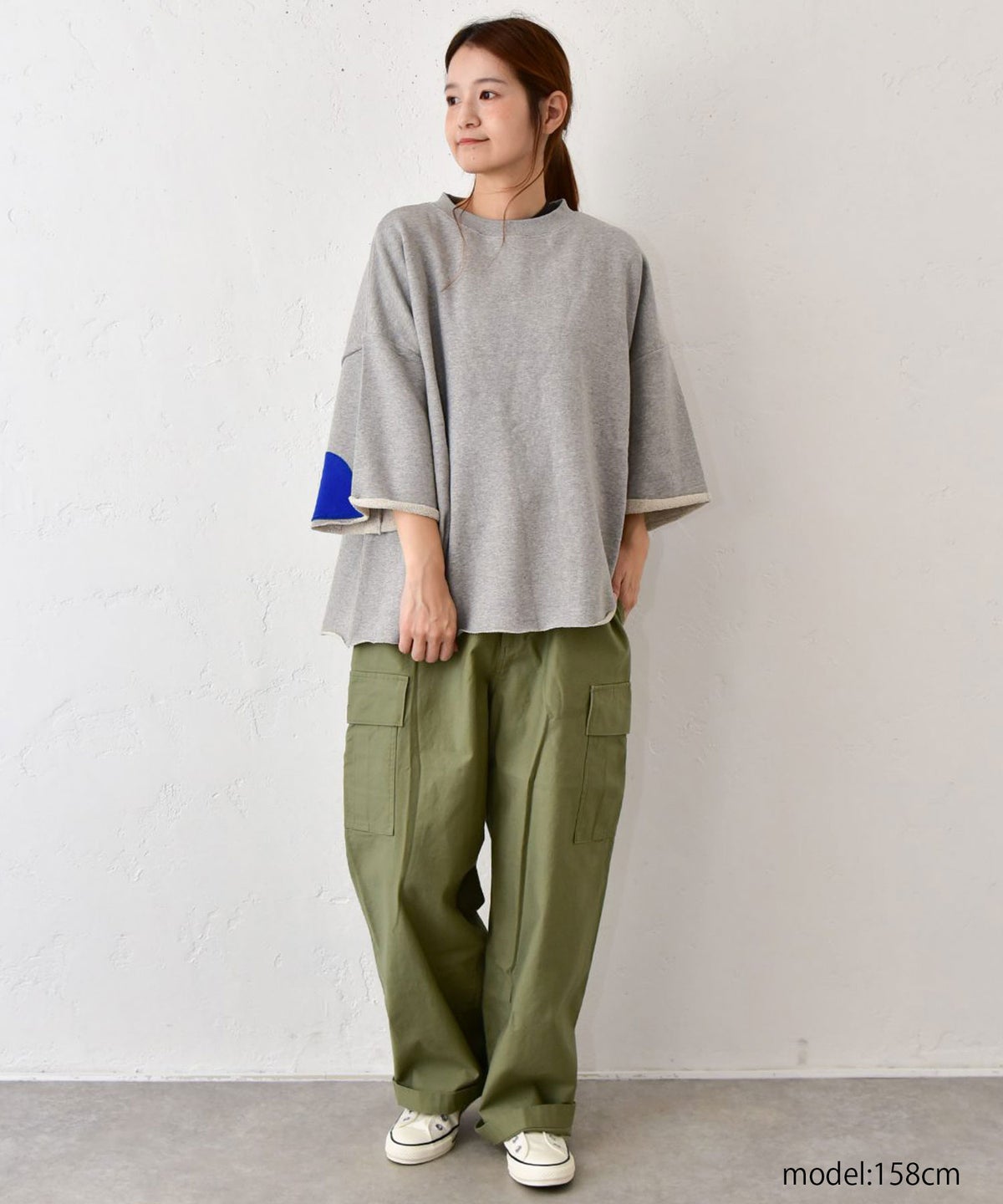 Our.｜エルボーパッチ付き5分袖スウェット [[C-9074]][C]