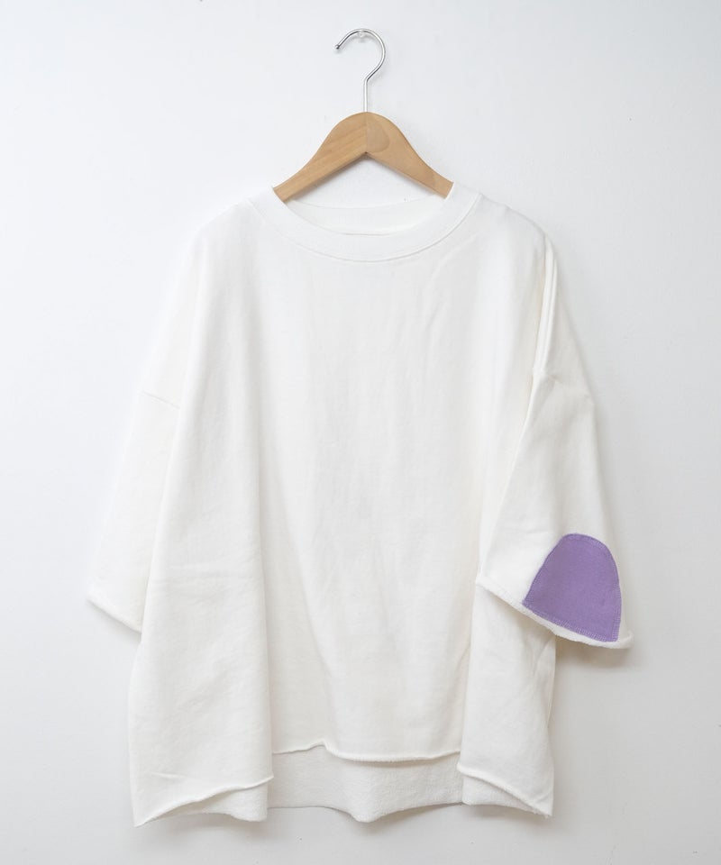 Our.｜エルボーパッチ付き5分袖スウェット [[C-9074]][C]