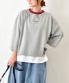 IN THE MARKET｜ミニ裏毛バックロゴ5分袖カットソー [[4055456]][C]