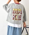 IN THE MARKET｜ミニ裏毛バックロゴ5分袖カットソー [[4055456]][C]
