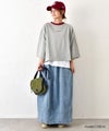 IN THE MARKET｜ミニ裏毛バックロゴ5分袖カットソー [[4055456]][C]