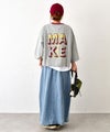 IN THE MARKET｜ミニ裏毛バックロゴ5分袖カットソー [[4055456]][C]