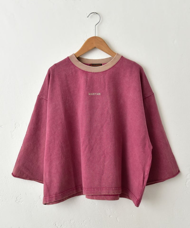 IN THE MARKET｜ミニ裏毛バックロゴ5分袖カットソー [[4055456]][C]