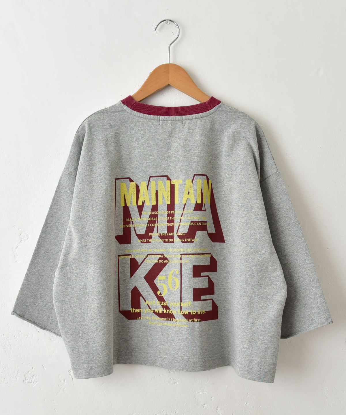 IN THE MARKET｜ミニ裏毛バックロゴ5分袖カットソー [[4055456]][C]
