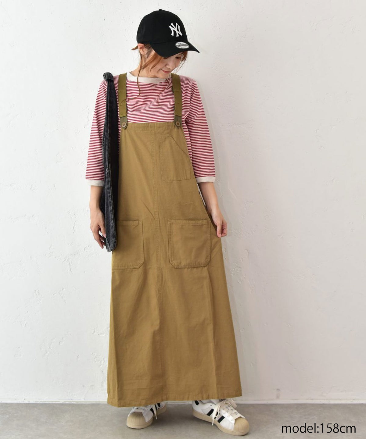 IN THE MARKET｜チノ素材ジャンパースカート [[IN-119]][C]