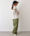  her.｜袖配色切替え9分袖カットソー [[131377H]][C]