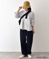  her.｜袖配色切替え9分袖カットソー [[131377H]][C]
