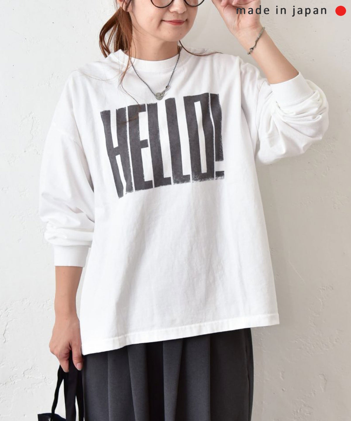 her.｜ワイドスリーブロゴカットソー [[Wide Long Sleeve Tee/2026-1]][C]