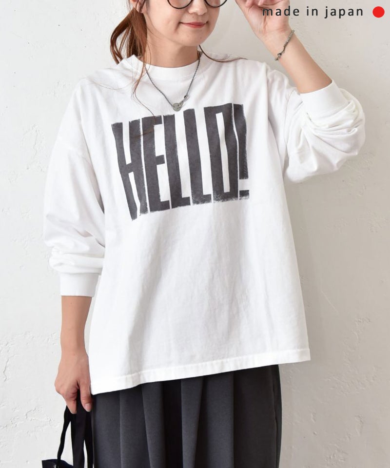 her.｜ワイドスリーブロゴカットソー [[Wide Long Sleeve Tee/2026-1]][C]