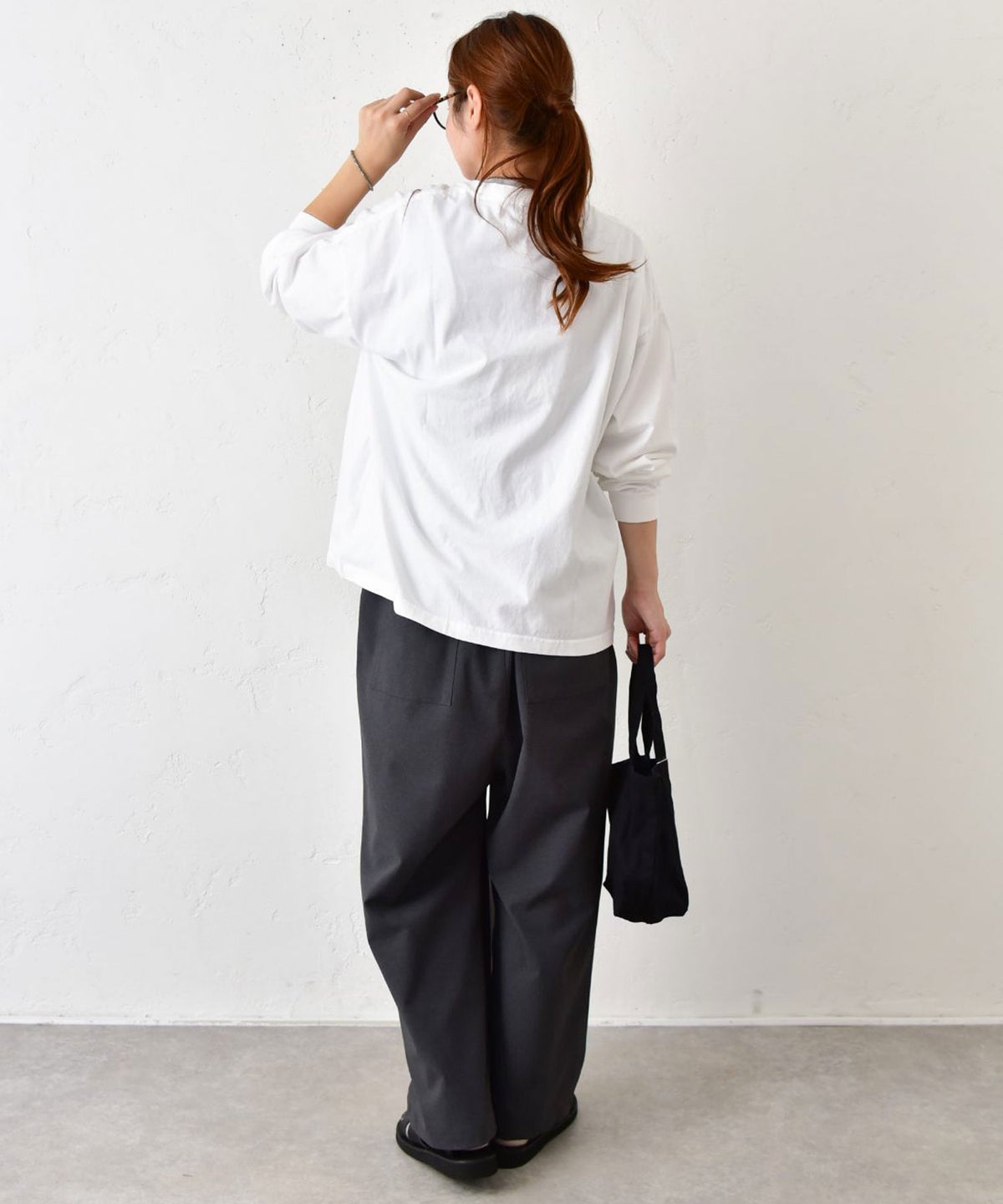 her.｜ワイドスリーブロゴカットソー [[Wide Long Sleeve Tee/2026-1]][C]
