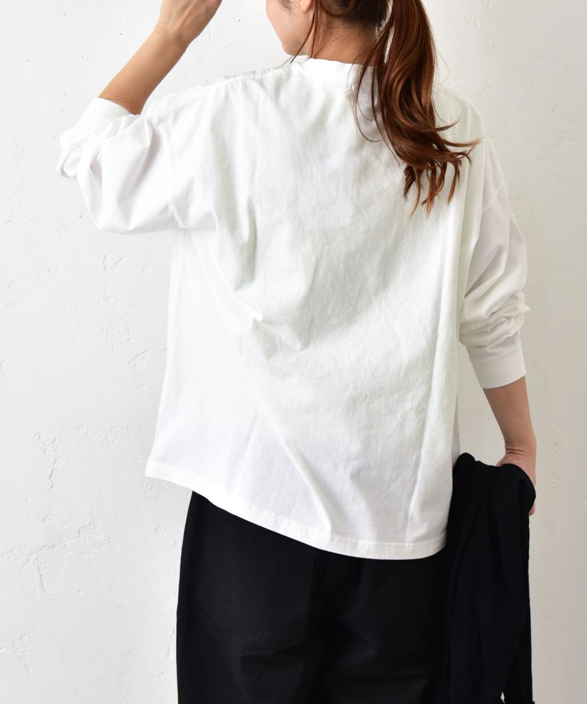 her.｜ワイドスリーブロゴカットソー [[Wide Long Sleeve Tee/2026-1]][C]
