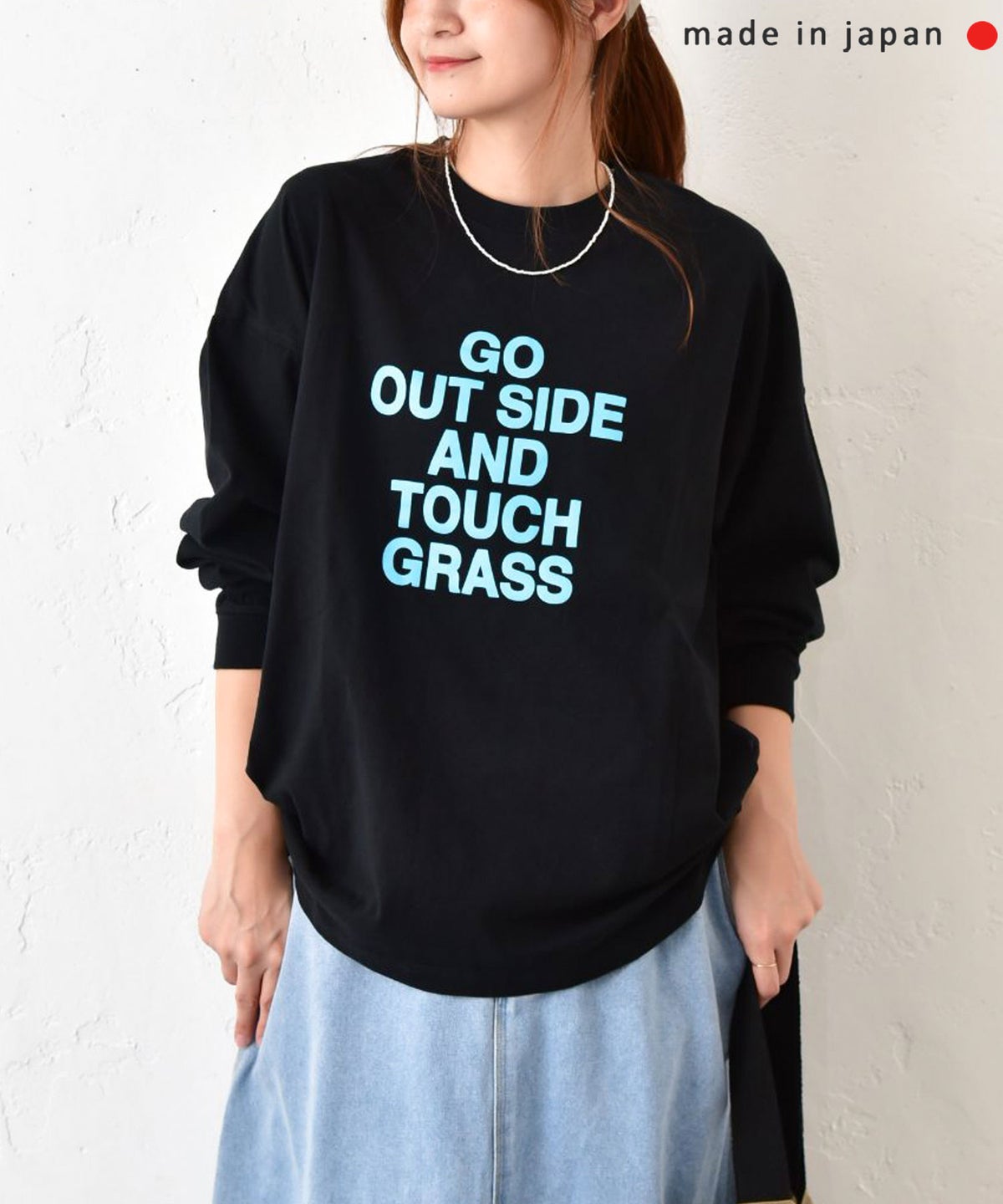 her.｜ワイドスリーブロゴカットソー [[Wide Long Sleeve Tee/2026-1]][C]