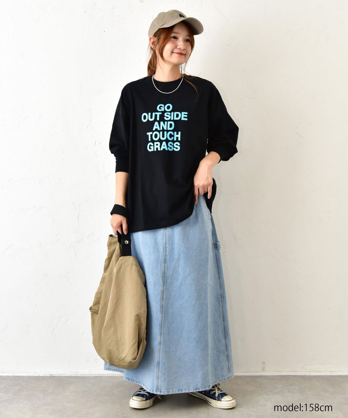 her.｜ワイドスリーブロゴカットソー [[Wide Long Sleeve Tee/2026-1]][C]