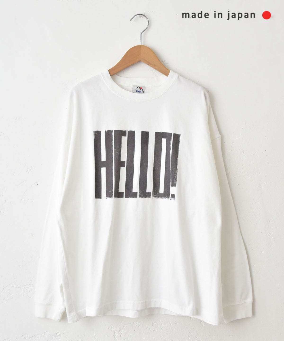 her.｜ワイドスリーブロゴカットソー [[Wide Long Sleeve Tee/2026-1]][C]