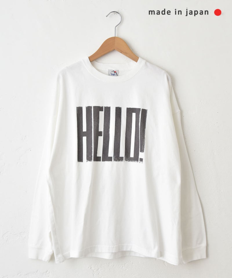 her.｜ワイドスリーブロゴカットソー [[Wide Long Sleeve Tee/2026-1]][C]