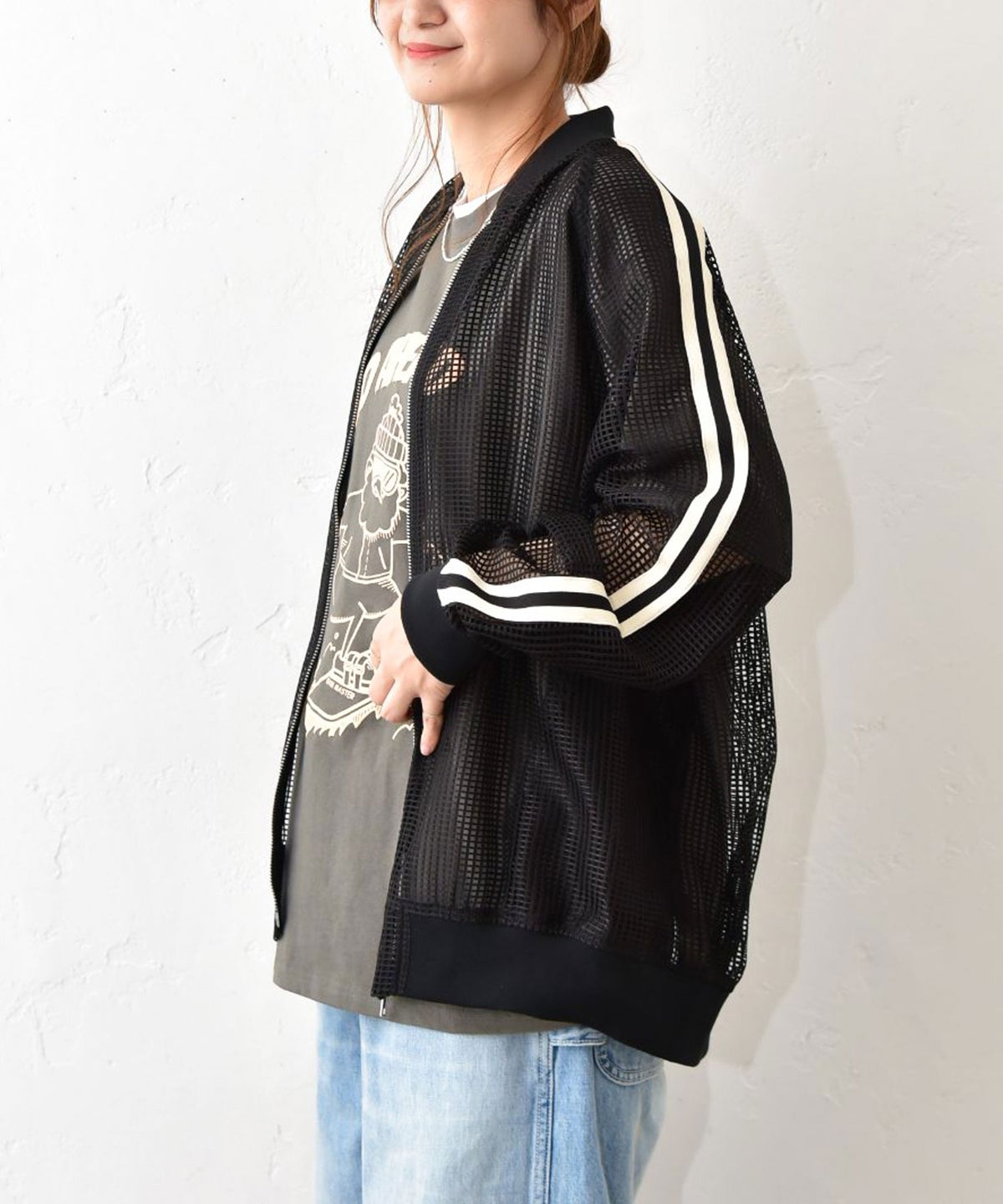 IN THE MARKET｜メッシュジップアップジャンバー [[C-2571]][C]