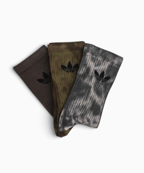 adidas｜TIE DYE CREW SOCKS 3 PAIRS [[ZS209(KS9418/KS9417)]][F