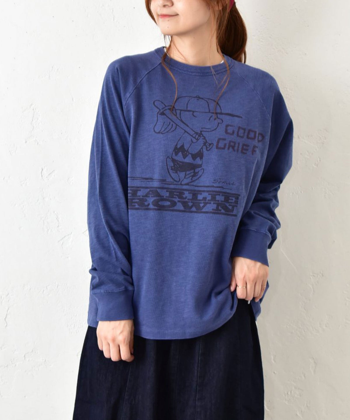 DENIM&DUNGAREE｜テンジクSNOOPY GOOD GRIEF L/S TEE [[22681491]][C]