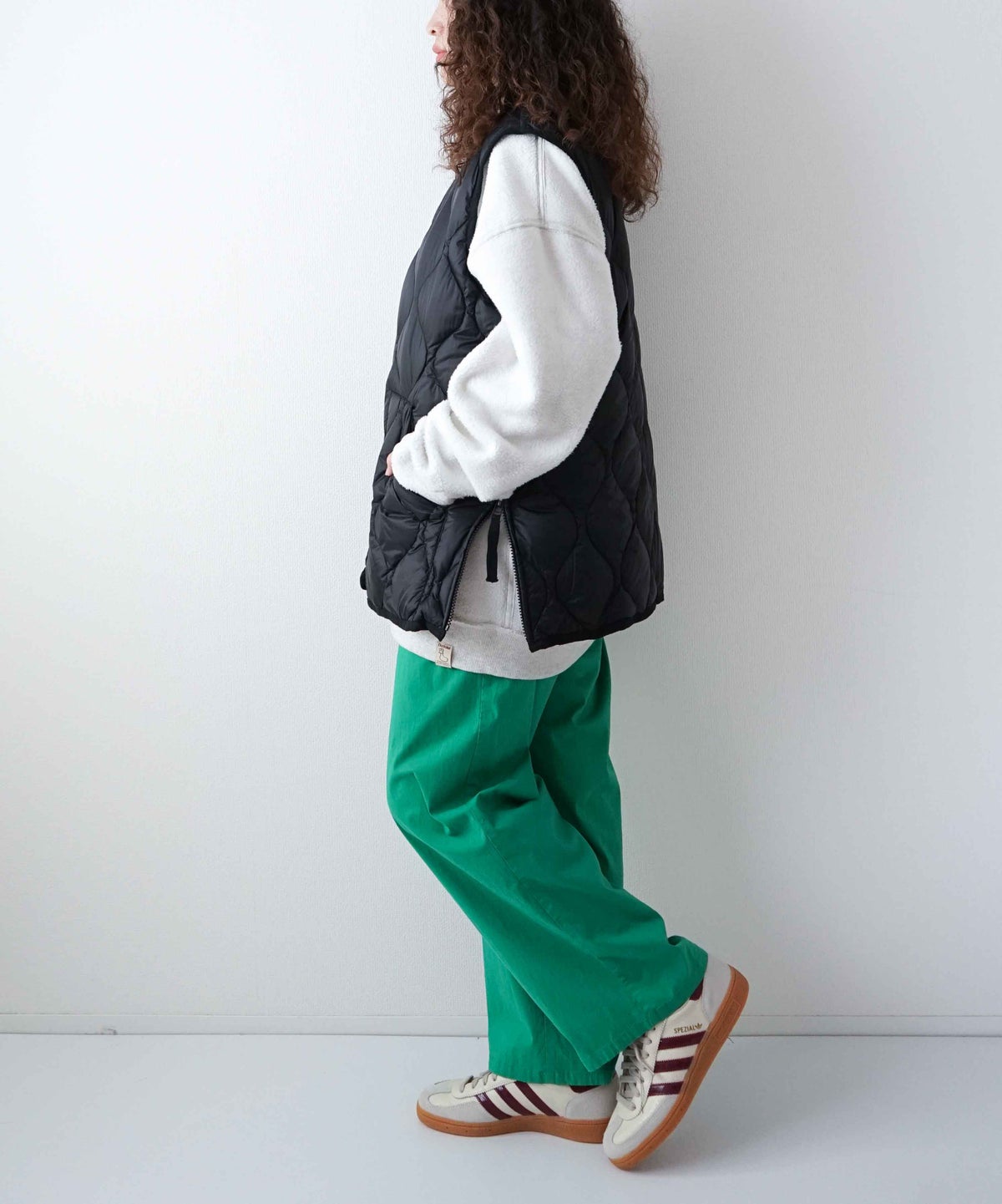 TAION｜MILITARY VNECK W-ZIP DOWN VEST（SOFT SHELL） [[TAION-001ALSZML-1-26AW]][D]