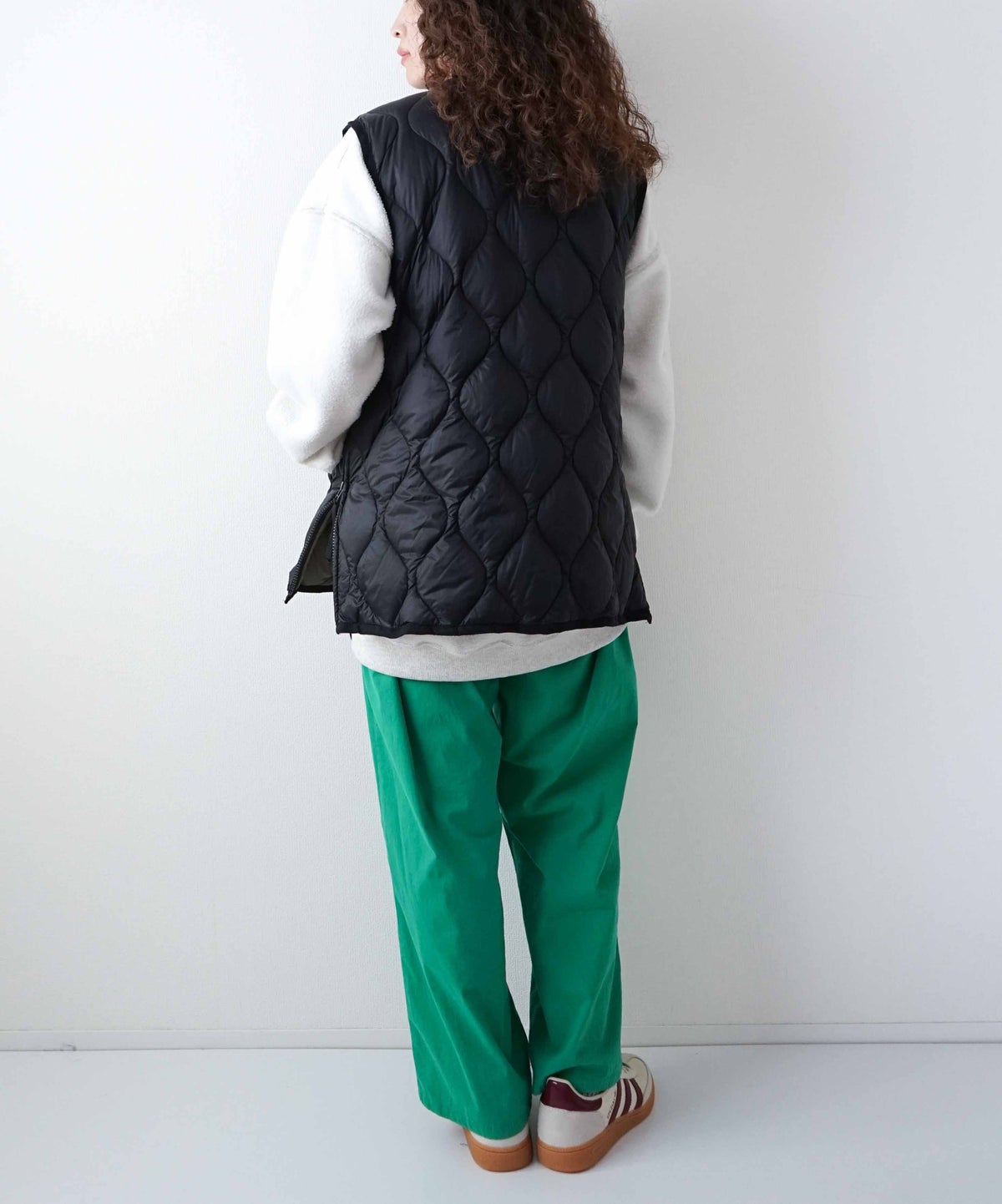 TAION｜MILITARY VNECK W-ZIP DOWN VEST（SOFT SHELL） [[TAION-001ALSZML-1-26AW]][D]