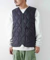 TAION｜MILITARY VNECK W-ZIP DOWN VEST（SOFT SHELL） [[TAION-001ALSZML-1-26AW]][D]