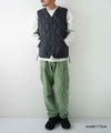TAION｜MILITARY VNECK W-ZIP DOWN VEST（SOFT SHELL） [[TAION-001ALSZML-1-26AW]][D]