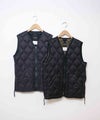 TAION｜MILITARY VNECK W-ZIP DOWN VEST（SOFT SHELL） [[TAION-001ALSZML-1-26AW]][D]