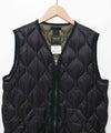 TAION｜MILITARY VNECK W-ZIP DOWN VEST（SOFT SHELL） [[TAION-001ALSZML-1-26AW]][D]