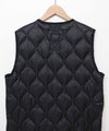 TAION｜MILITARY VNECK W-ZIP DOWN VEST（SOFT SHELL） [[TAION-001ALSZML-1-26AW]][D]