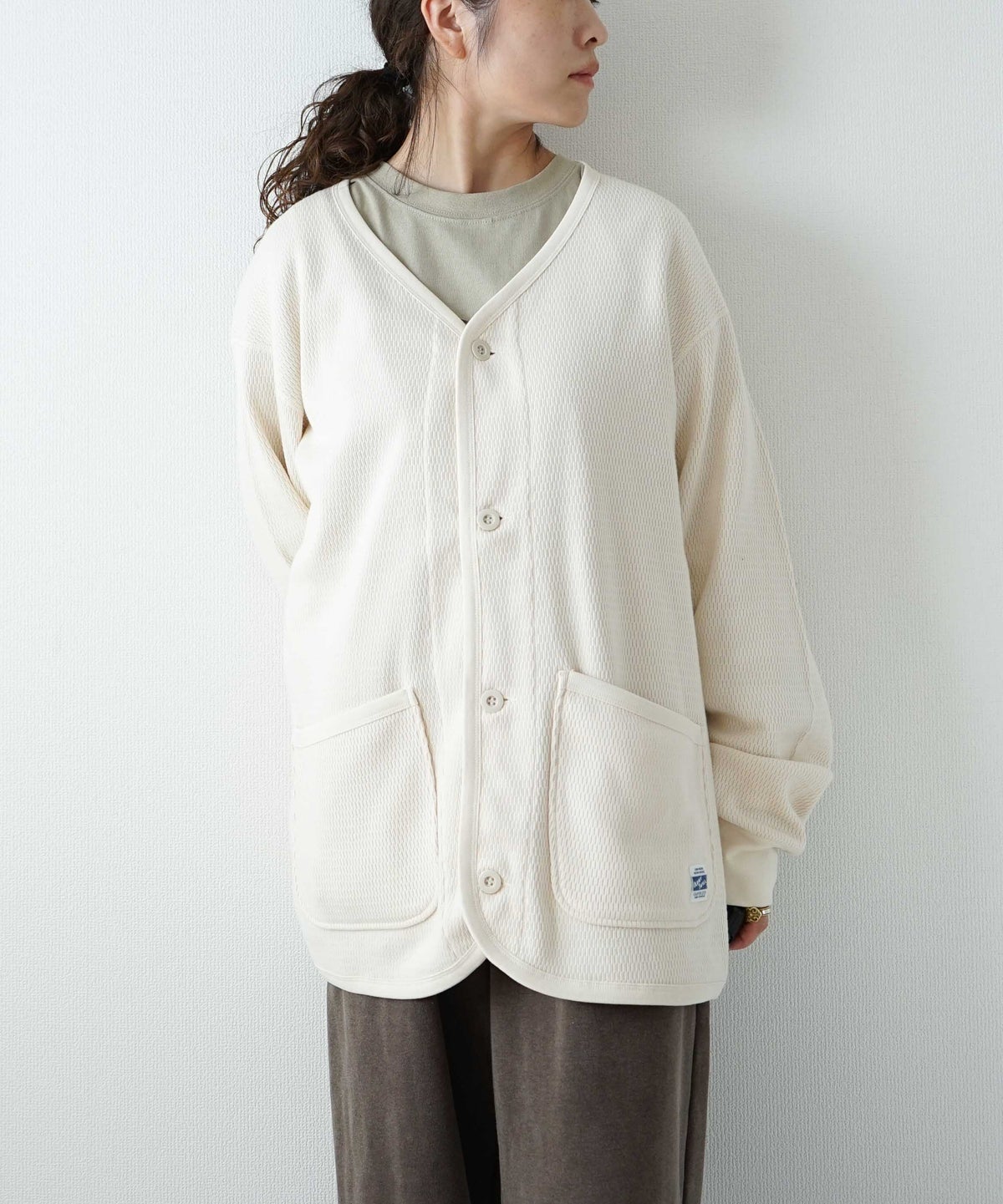  ARMY TWILL｜Honeycomb Cardigan [[AM-2653008]][D]