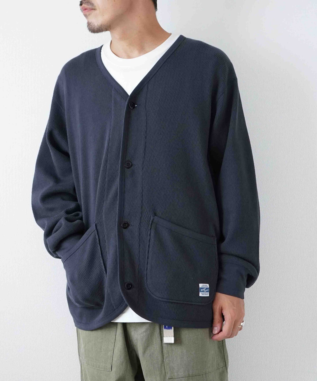  ARMY TWILL｜Honeycomb Cardigan [[AM-2653008]][D]