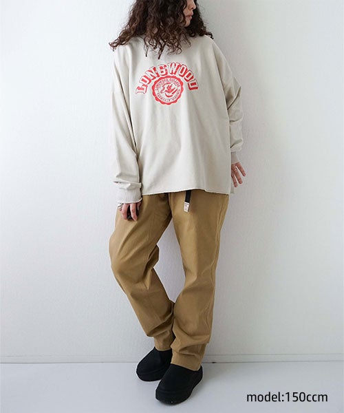 KAKELA & TRANQUIL｜カレッジプリントワイドクルー [[12606-543-10]][D]