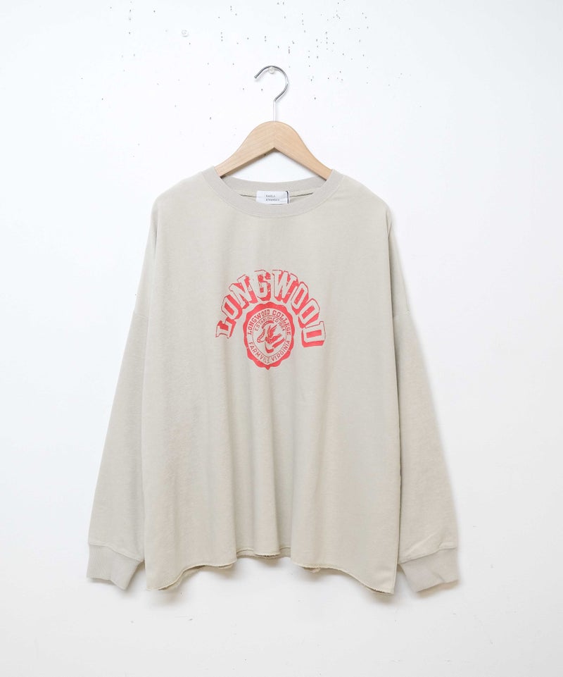 KAKELA & TRANQUIL｜カレッジプリントワイドクルー [[12606-543-10]][D]