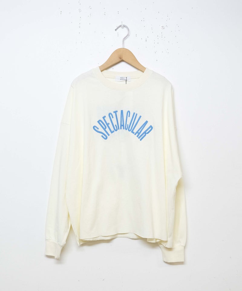 KAKELA & TRANQUIL｜カレッジロゴ刺繍ワイドクルー [[12606-536-10]][D]