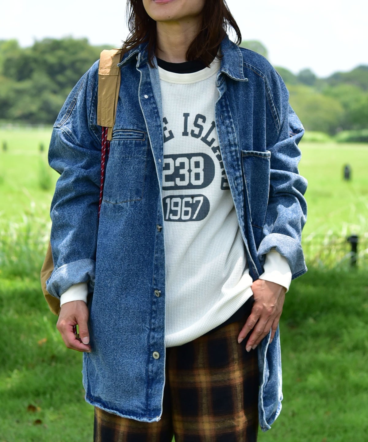 Champion｜LONG SLEEVE T-SHIRT(ワッフルロゴT) [[C3-E418]][C]