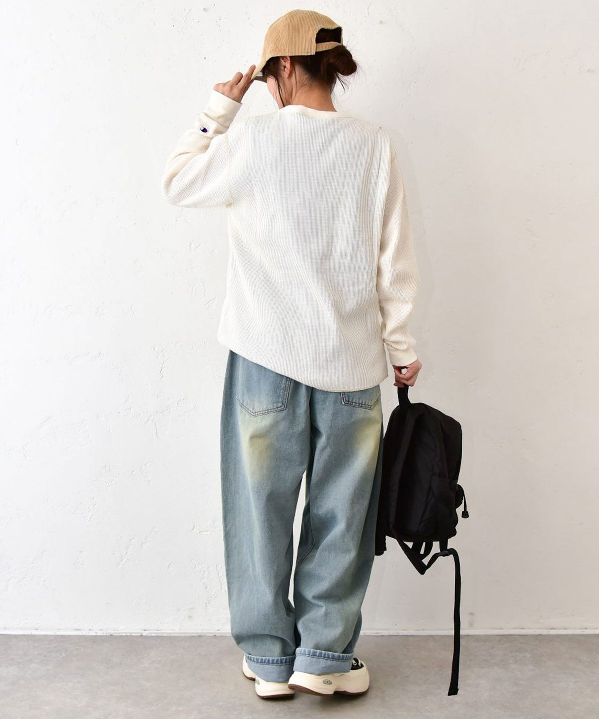 Champion｜LONG SLEEVE T-SHIRT(ワッフルロゴT) [[C3-E418]][C]