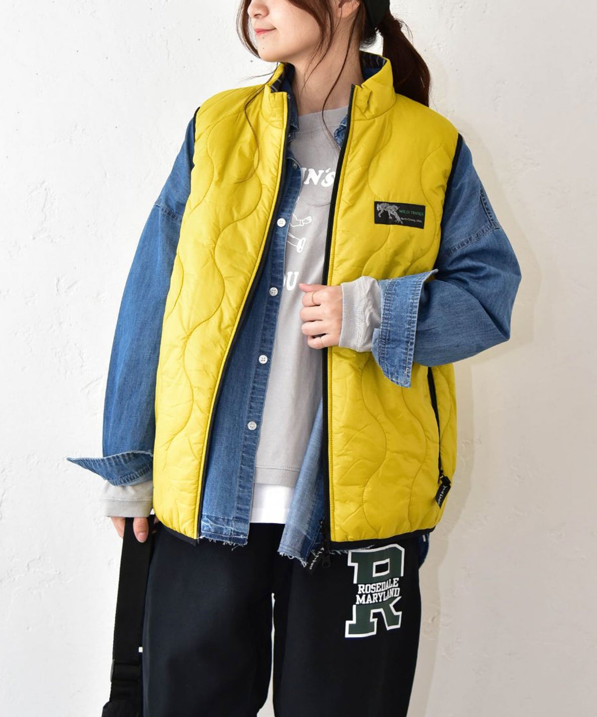 WILD THINGS｜REVERSIBELE BELAY VEST(リバーシブルキルティングベスト) [[WT26136SK]][C]