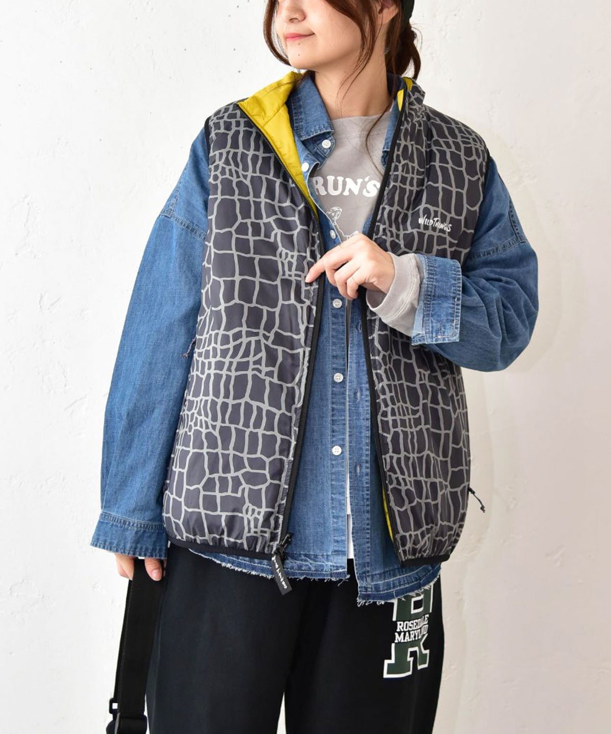 WILD THINGS｜REVERSIBELE BELAY VEST(リバーシブルキルティングベスト) [[WT26136SK]][C]