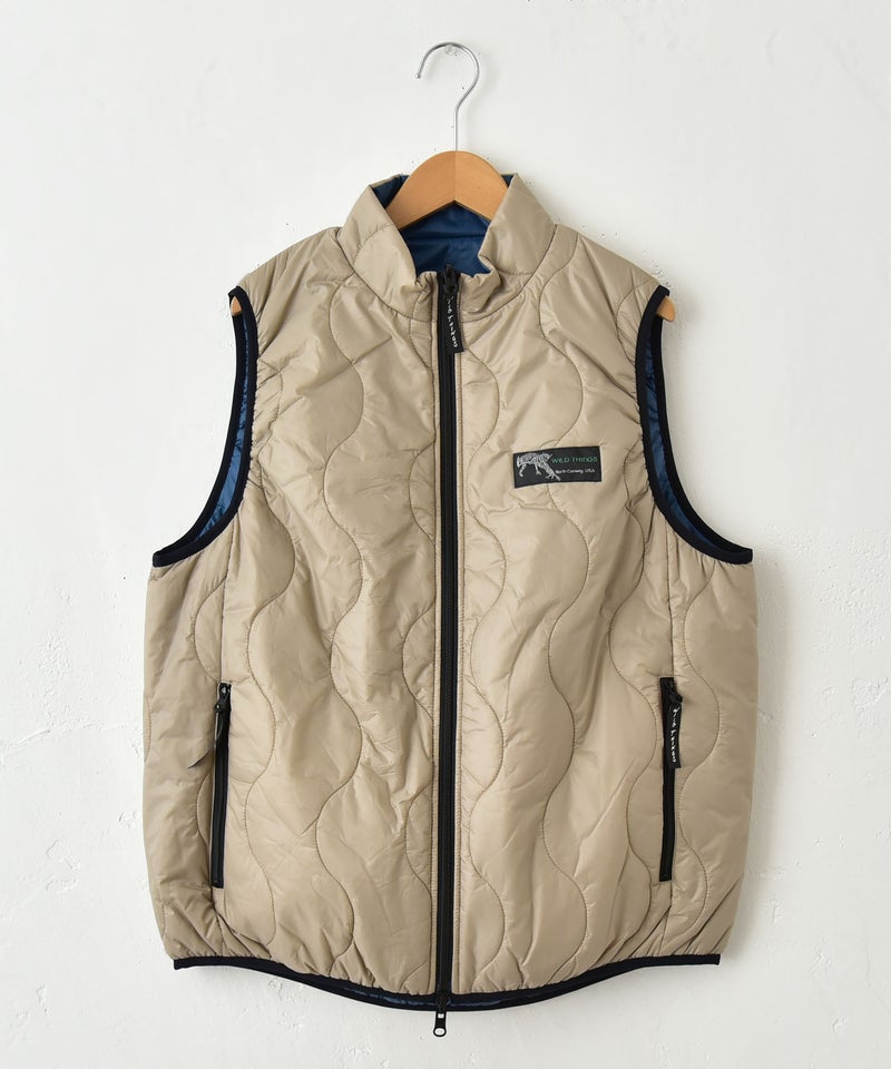 WILD THINGS｜REVERSIBELE BELAY VEST(リバーシブルキルティングベスト) [[WT26136SK]][C]