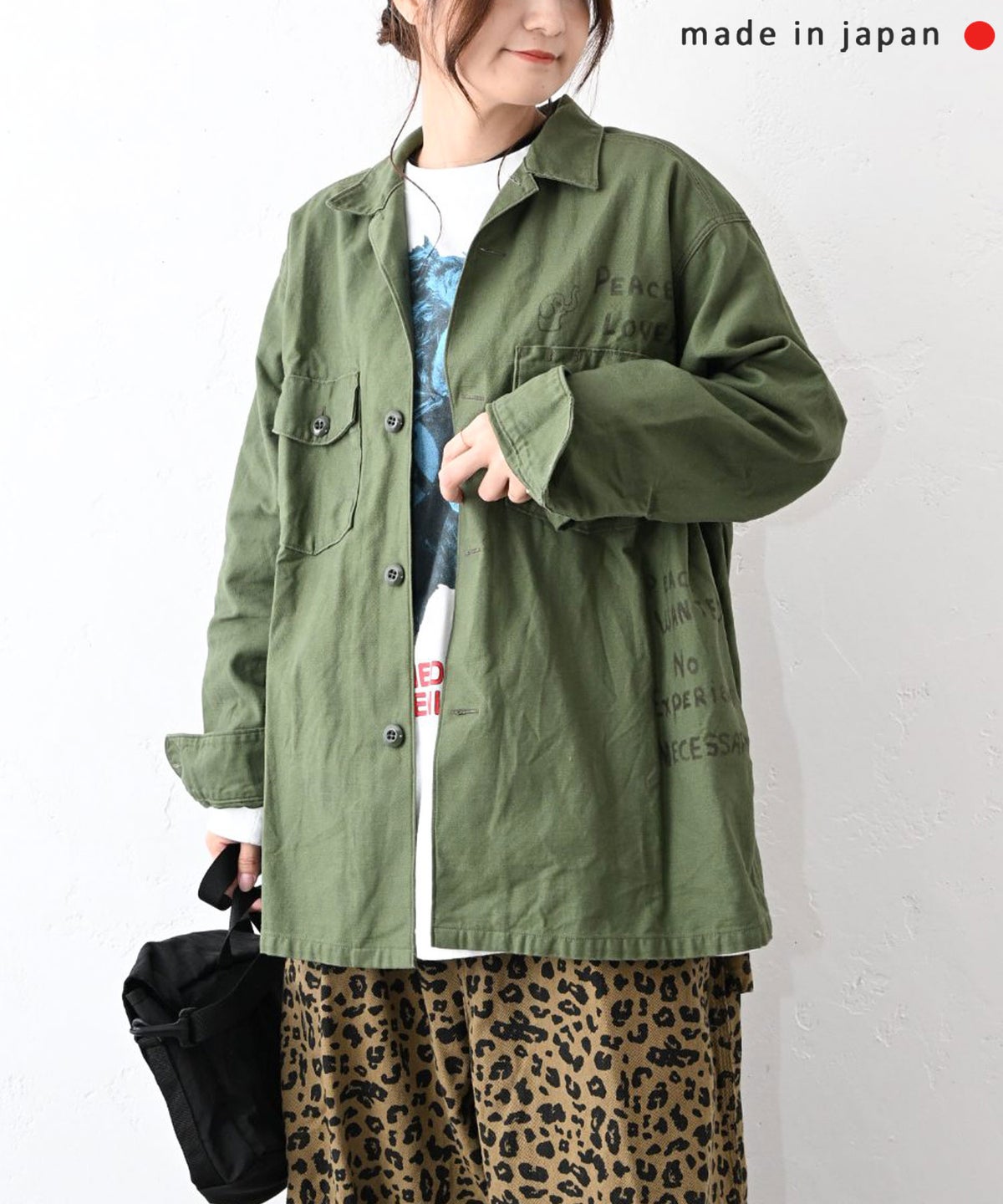  DENIM&DUNGAREE｜バックサテン ラクガキシャツ [[22680100]][C]