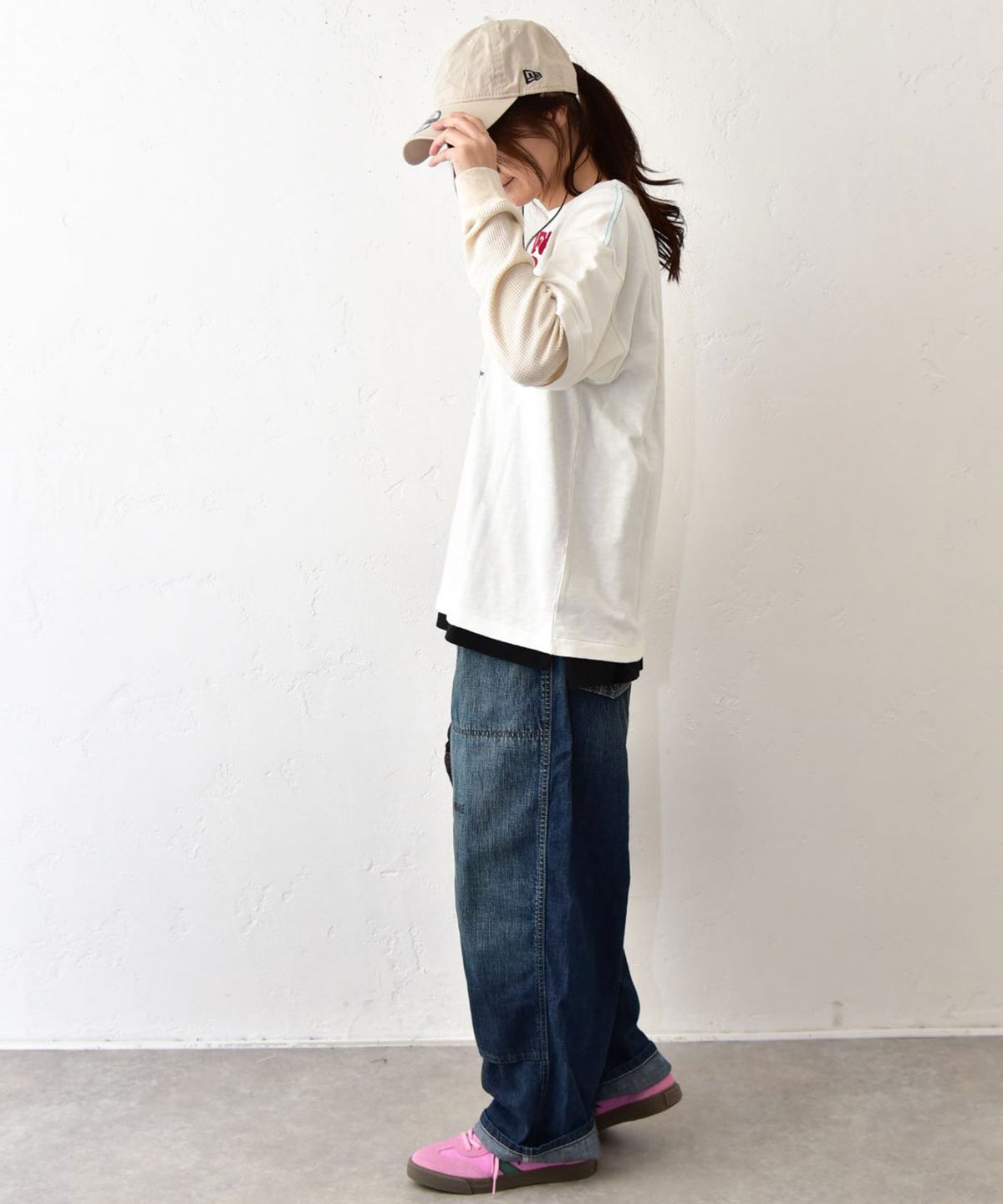 DENIM&DUNGAREE｜テンジクFOREVERレイヤード L/S TEE [[22680402]][C]