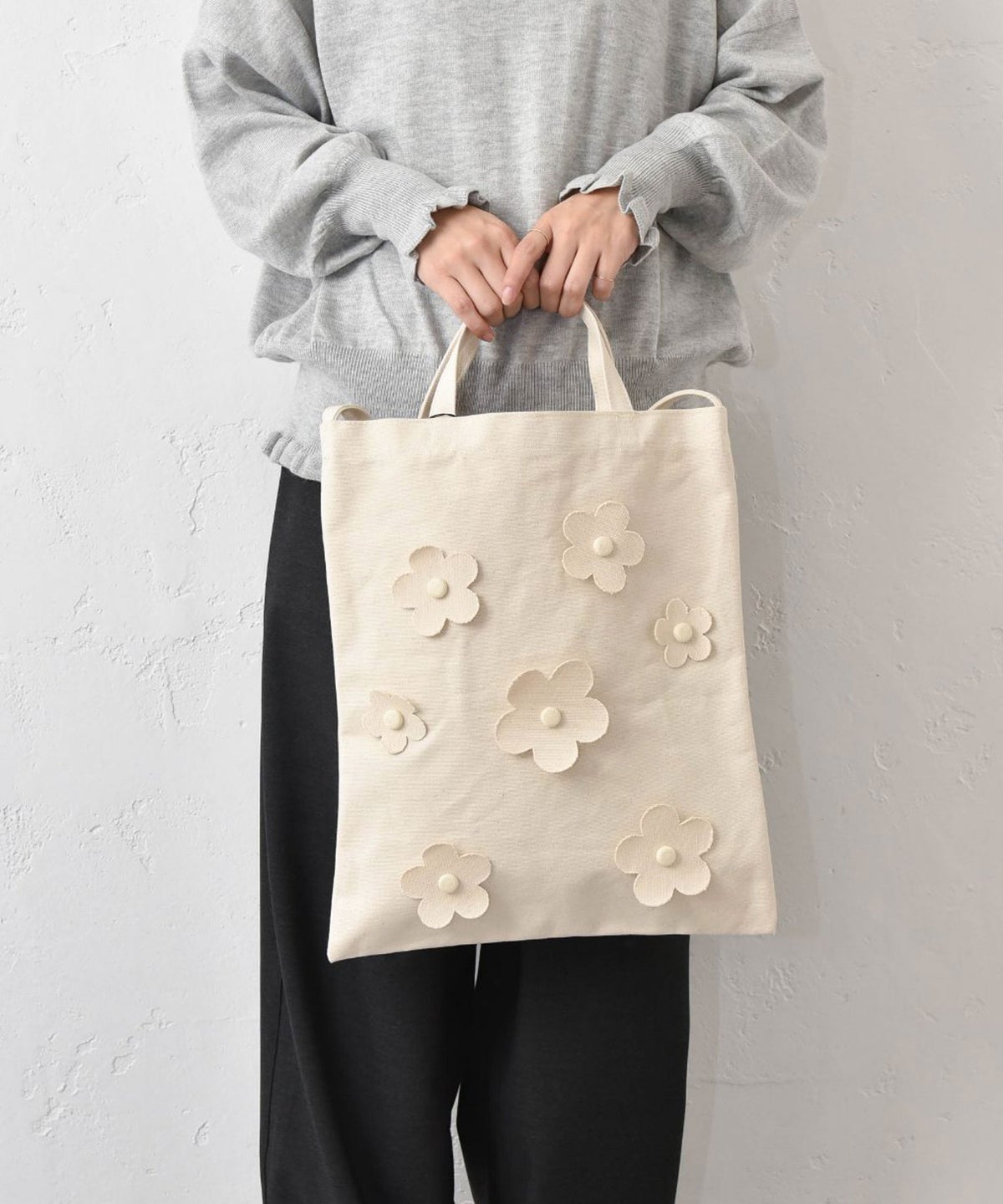toca｜FLOWER TOTE BAG [[tc263-15]][C]